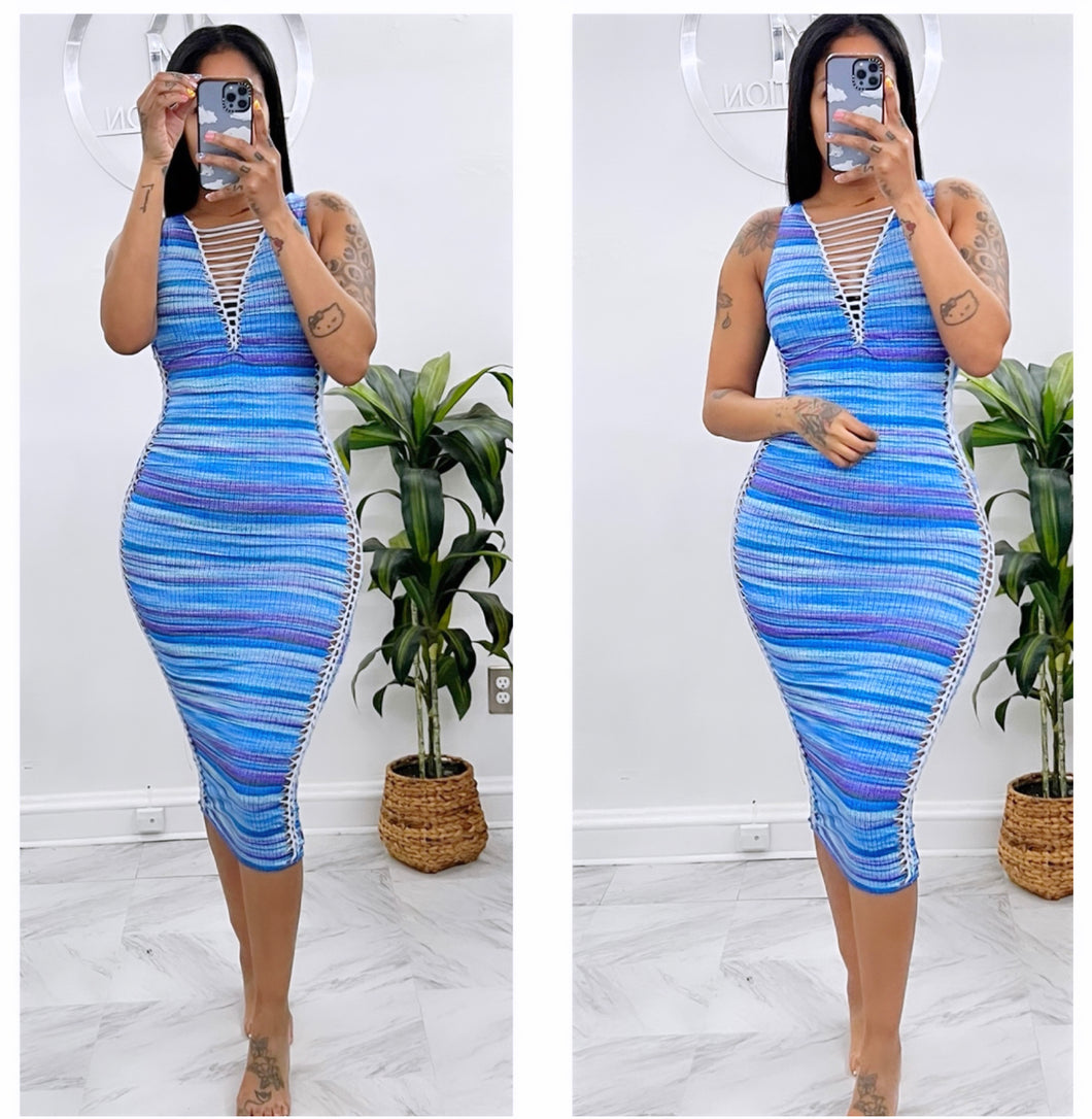 Stripe twist me up dress