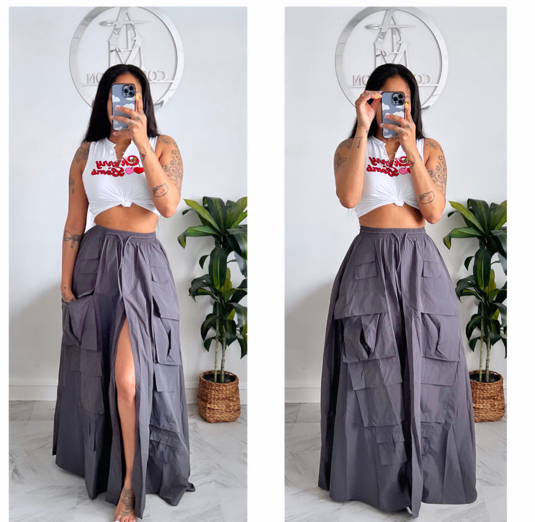 Maxi cargo skirt
