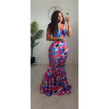 Miracle print petal bottom  dress  •made to order