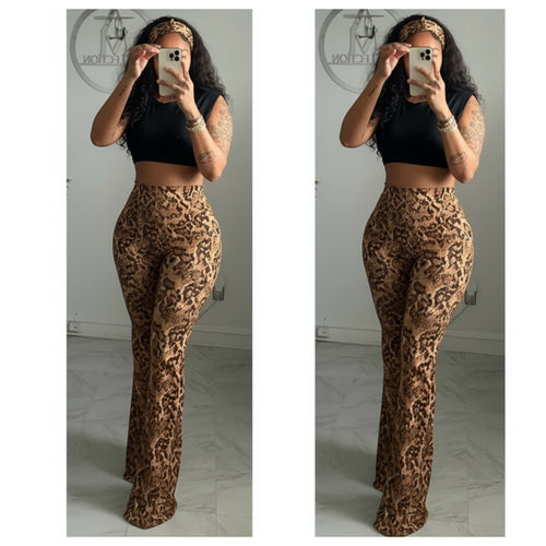 Snake skin  flares and head band