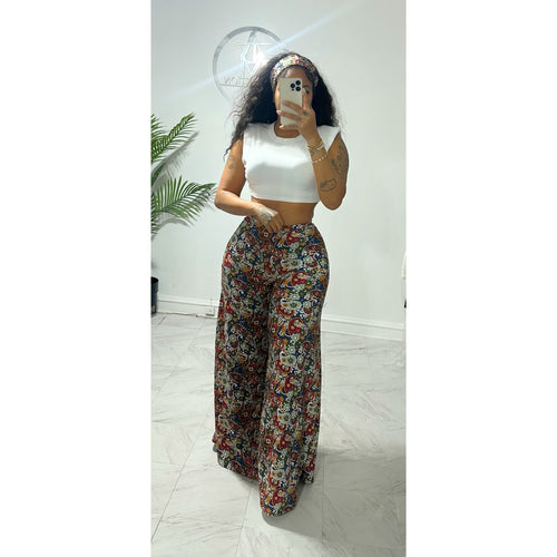 Maroon paisley Alli pants and HB