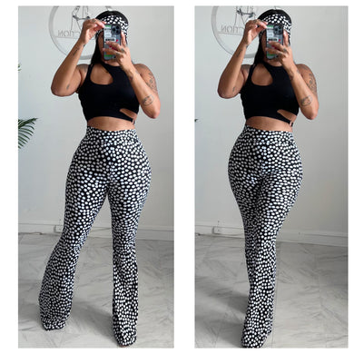 Polka dot bell bottoms and headband