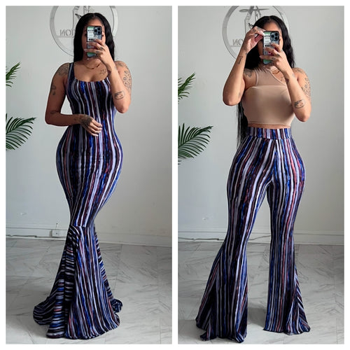 Blue multi stripe print💙