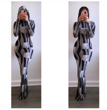 Abstract hooded dress