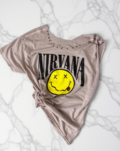Smiley face  bling nirvana tee