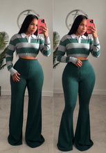 Striped rugby crop shirt-ready to ship