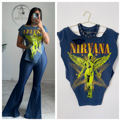 Mineral wash nirvana tee