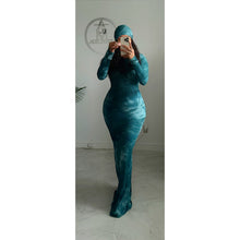 Made to Order Splash maxi dresses & beanie