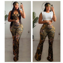 Lauren printed bell bottom set •made to order