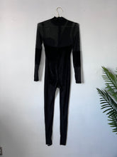 Velvet & mesh body suit