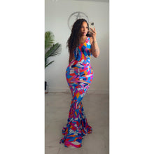 Miracle print petal bottom  dress  •made to order