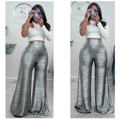 Metallic silver Alli pants