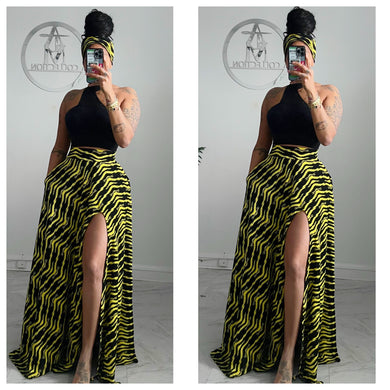 (Black/yellow 2 pocket skirt & HB