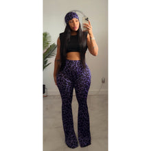 Animal print flares and head band