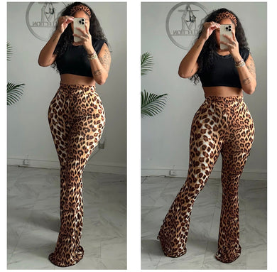 Leopard flares and head band