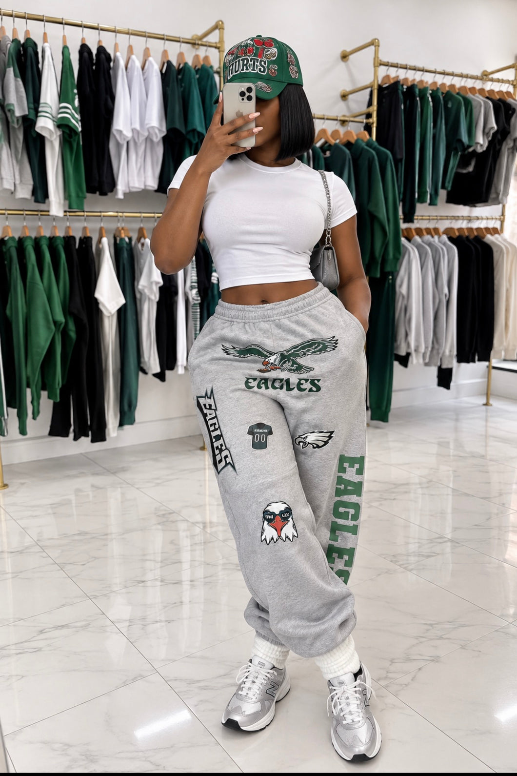 Grey multi football joggers -made to order