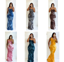 Ribbed knit splash mermaid dresses•ready to ship