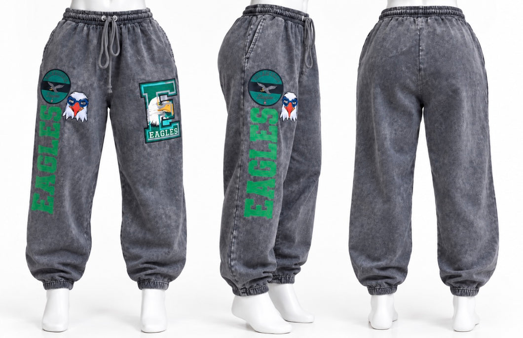 Oversized acid wash football joggers-ready to ship