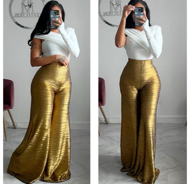 Metallic gold Alli pants