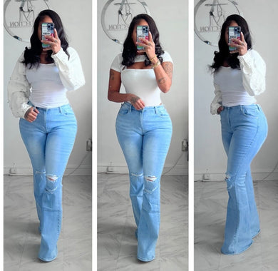 Nikki Distressed flares