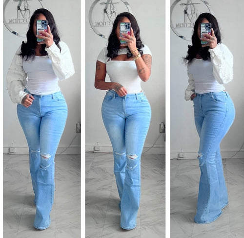 Nikki Distressed denim