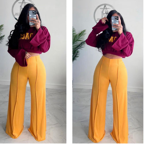 Mustard French terry Alli pants (69)