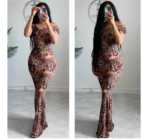 Leopard maxi dress