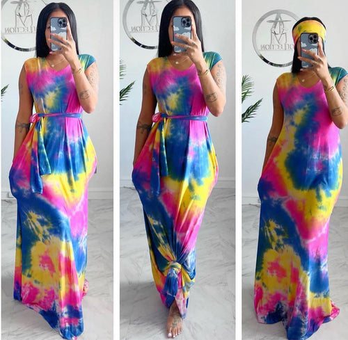 Rainbow  2 pocket dress💞
