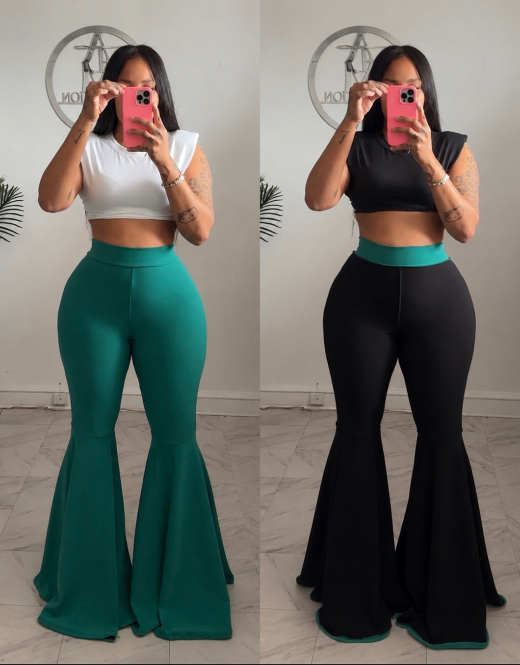 Green reversible petal bottoms -ready to ship