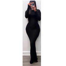 Long sleeve waffle dress (30)