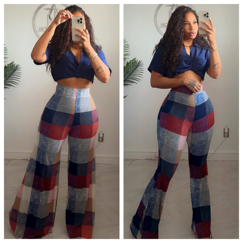 Navy Maria linen crop