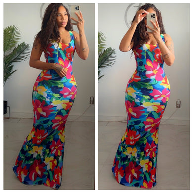 Flower bomb mermaid dress  •made to order
