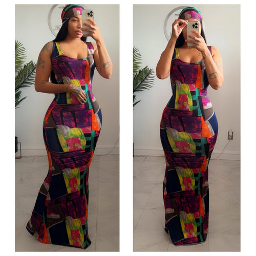 Stain glass   mermaid dress  •made to order