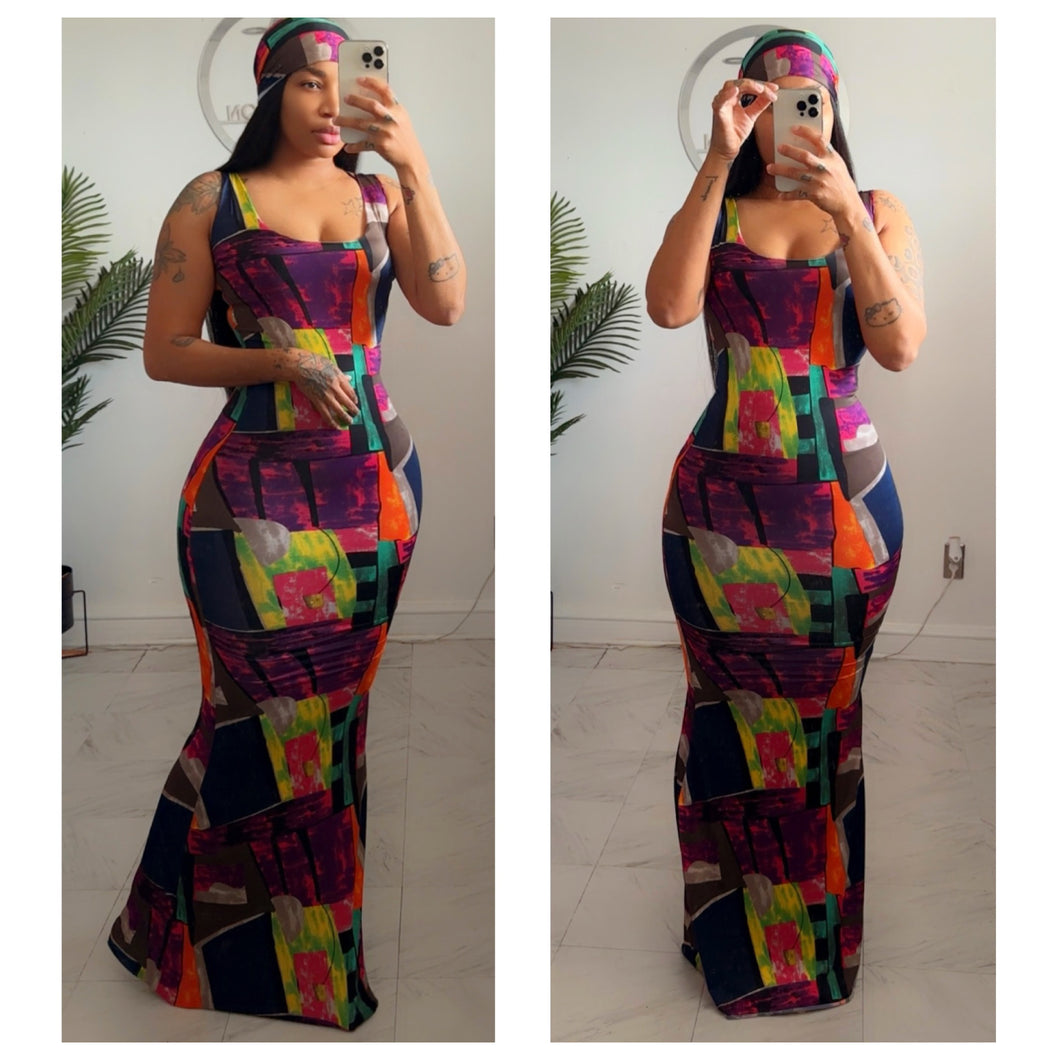 Stain glass   mermaid dress  •made to order