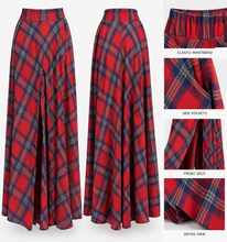 Flannel plaid skirt