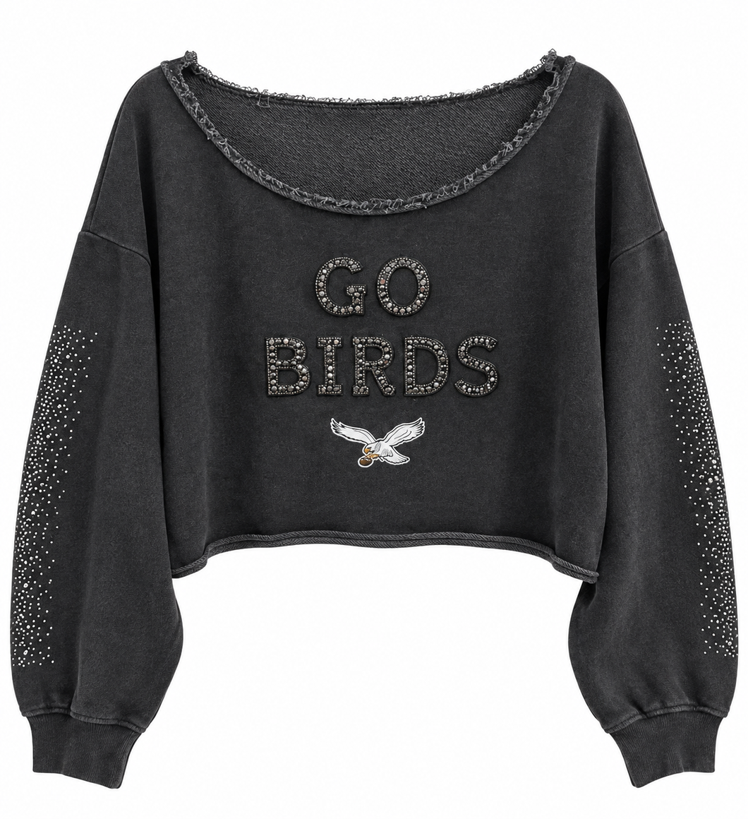 Over sized GO BIRDS sweatshirt  football