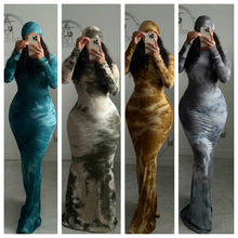 Made to Order Splash maxi dresses & beanie