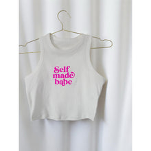 Self  care babe ribbed cropped tank
