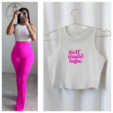 Self  care babe ribbed cropped tank