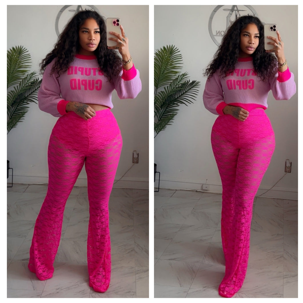 Stupid Cupid cropped sweater