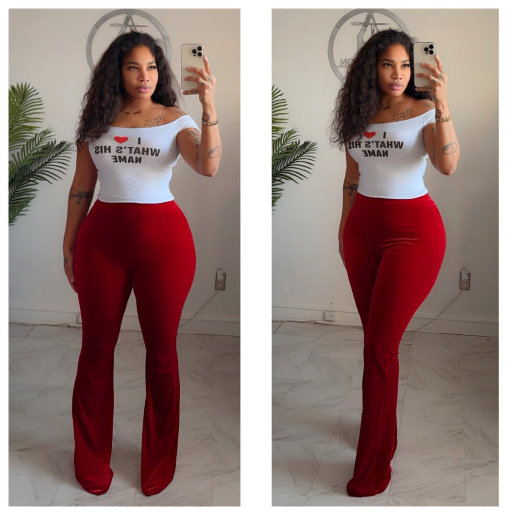 Red Velvet bell bottoms