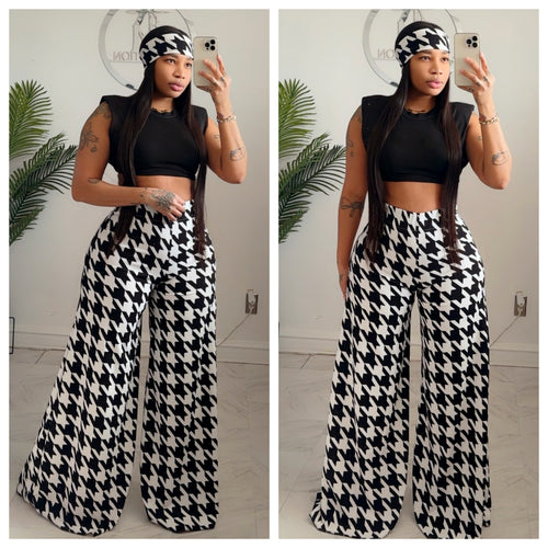 Houndstooth Alli pants and HB• made to order