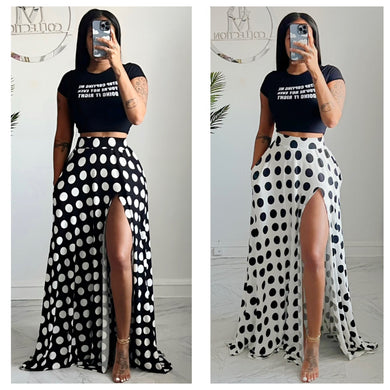 Polka dot 2 pocket skirt