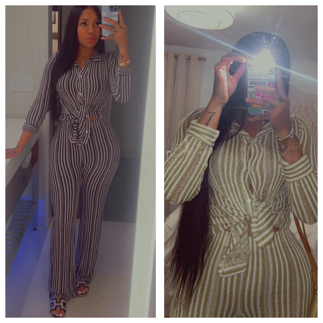 Distressed knitted 2 pc set (sample sale)