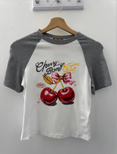 Cherry raglan tee