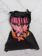 Charcoal nirvana lace up tee