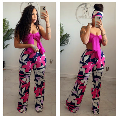 Floral 3 pc front tie set • Ready to ship