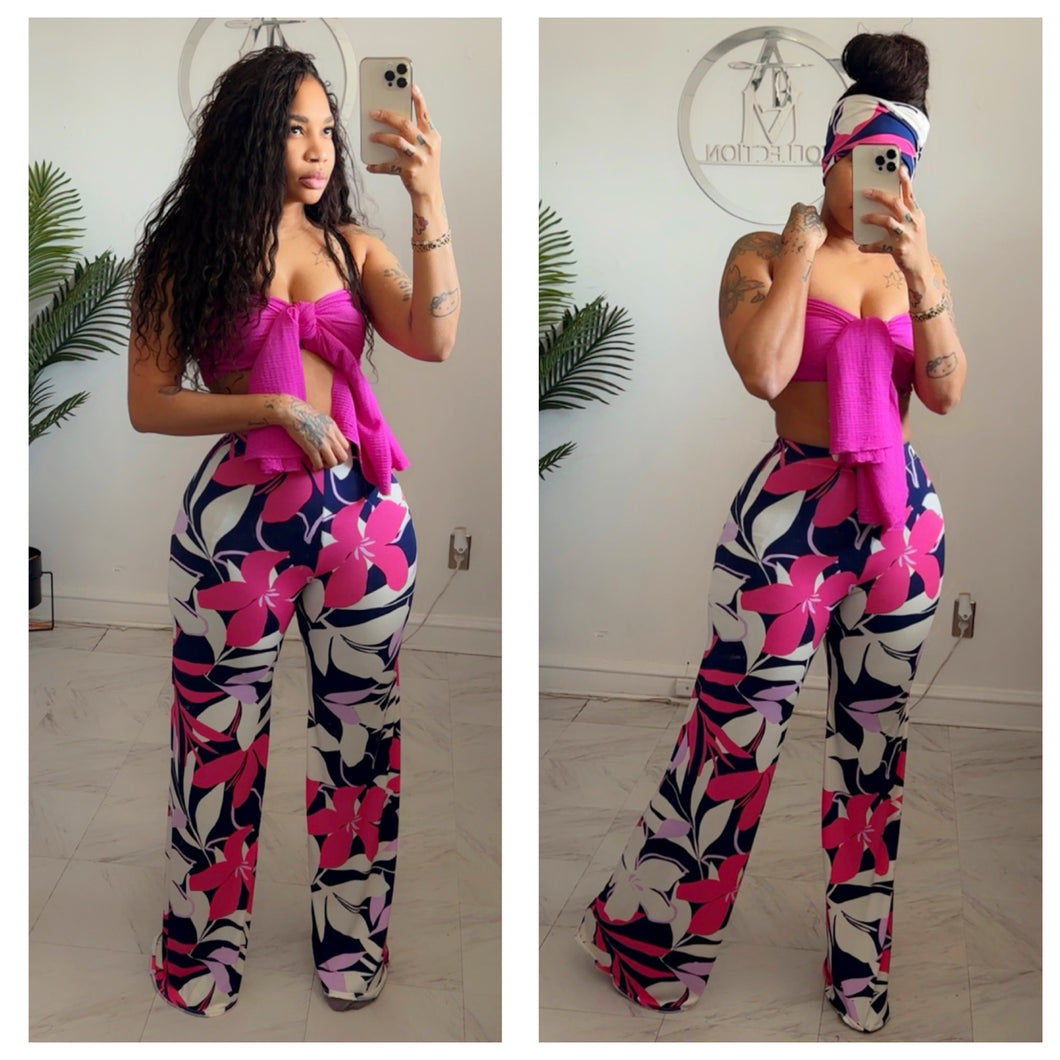 Floral 3 pc front tie set • Ready to ship