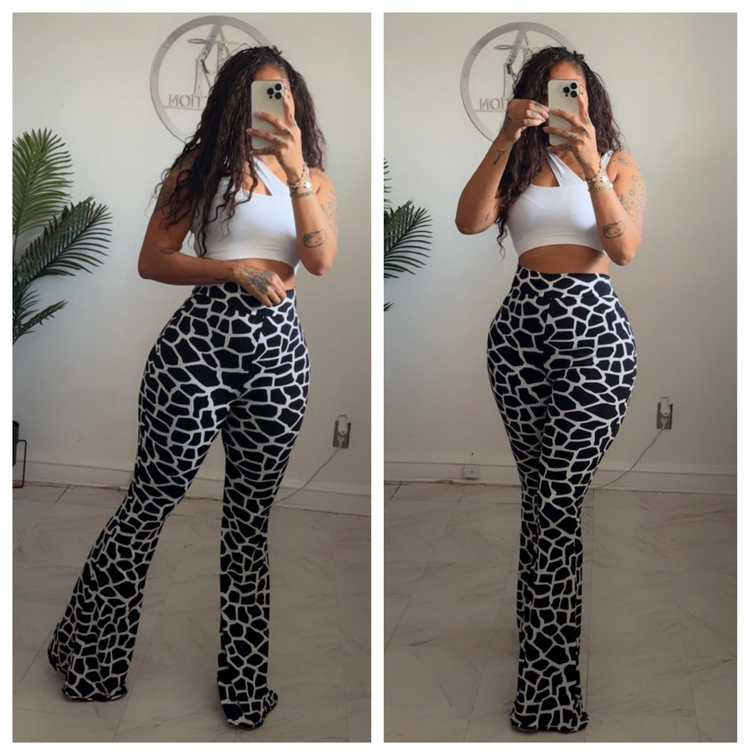 Navy/white giraffe bells & HB •ready to ship