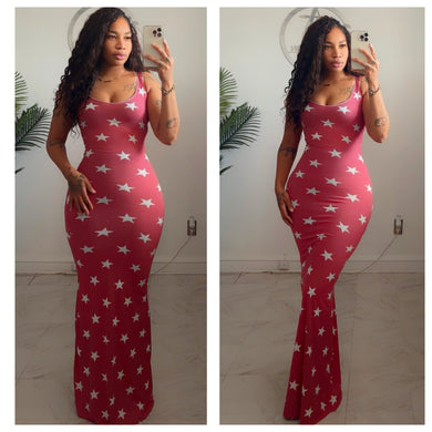 Star maxi dress